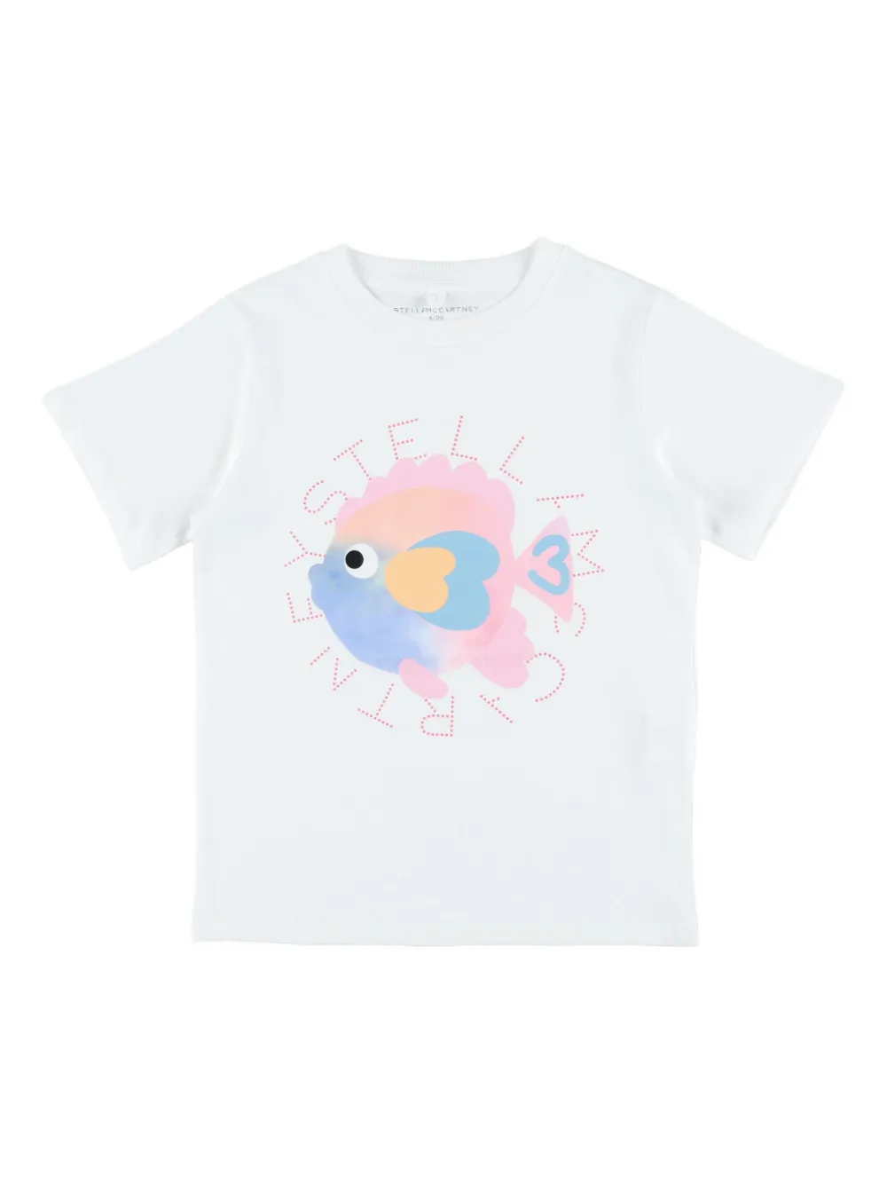 Stella McCartney Kids fish-graphic T-shirt - Bianco