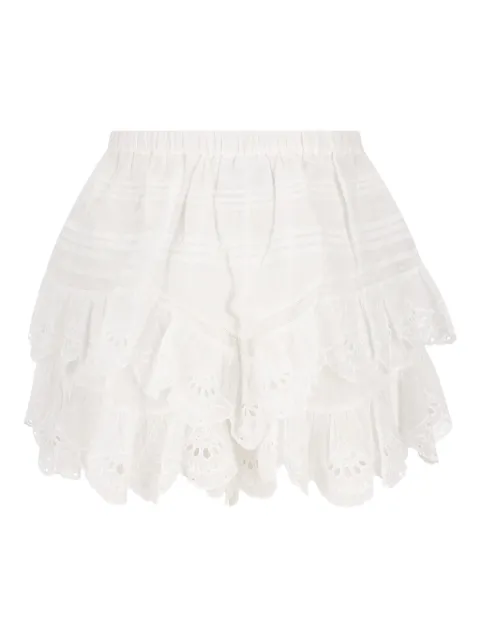 ISABEL MARANT ruffled eyelet mini skirt