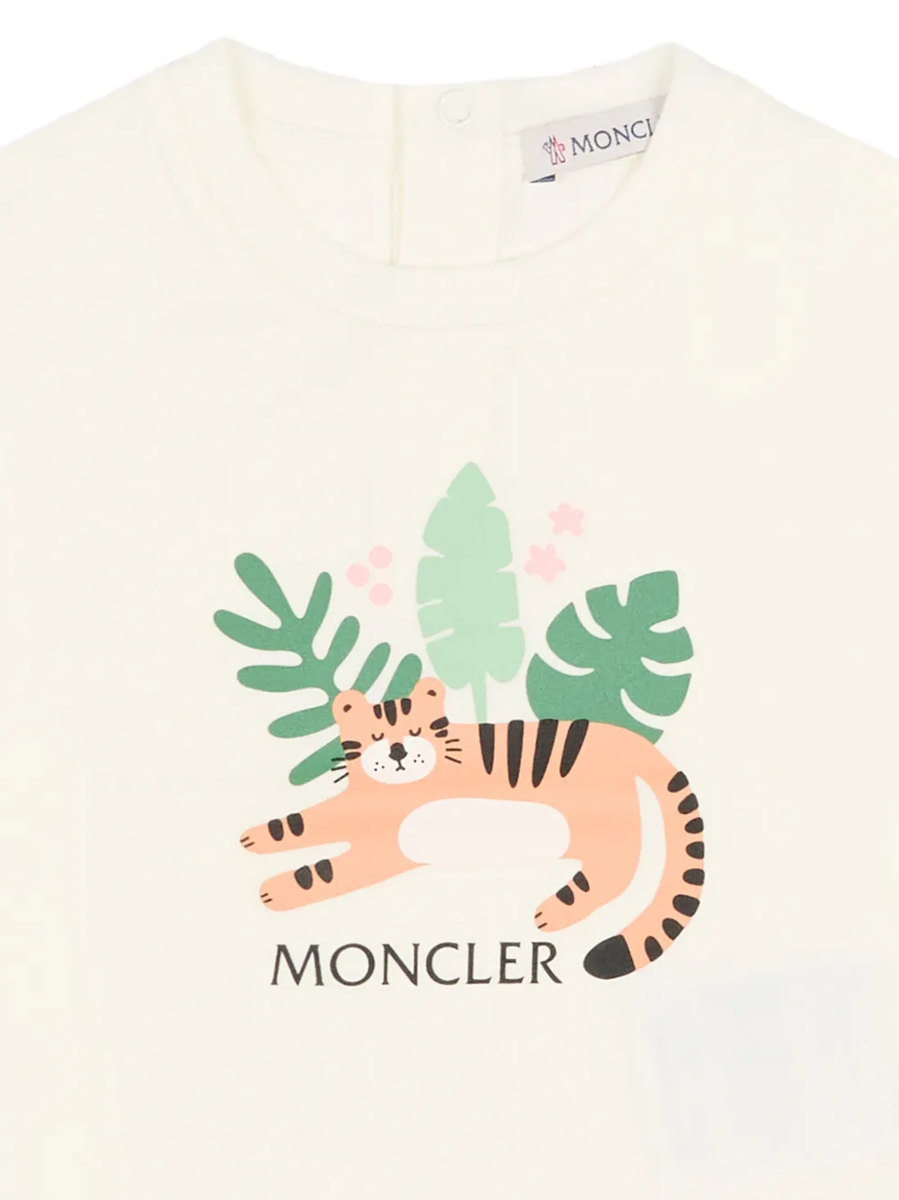 Moncler Enfant T-shirt met dierenprint Beige