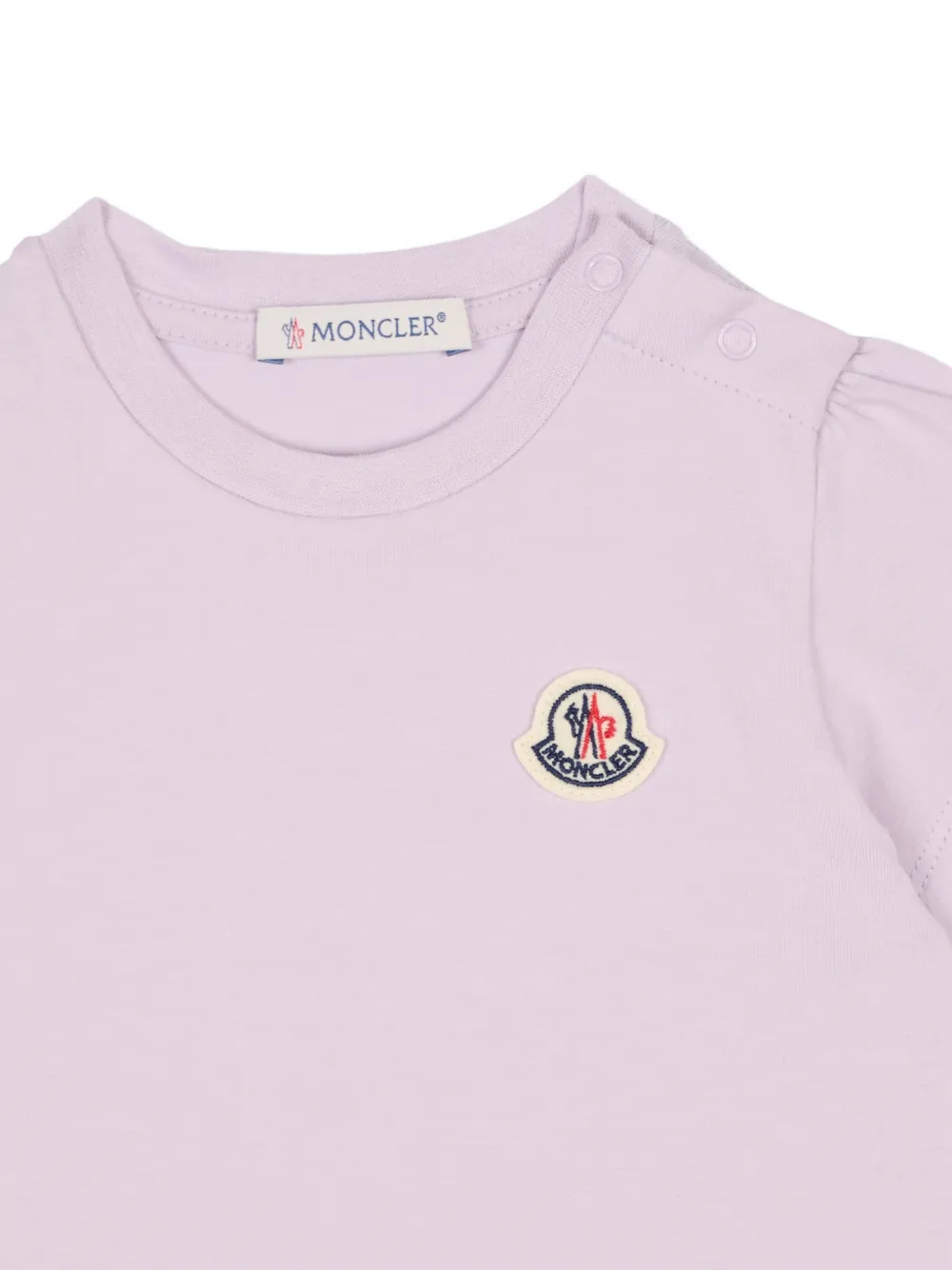 Moncler Enfant Jurk met korte mouwen en logodetail Paars