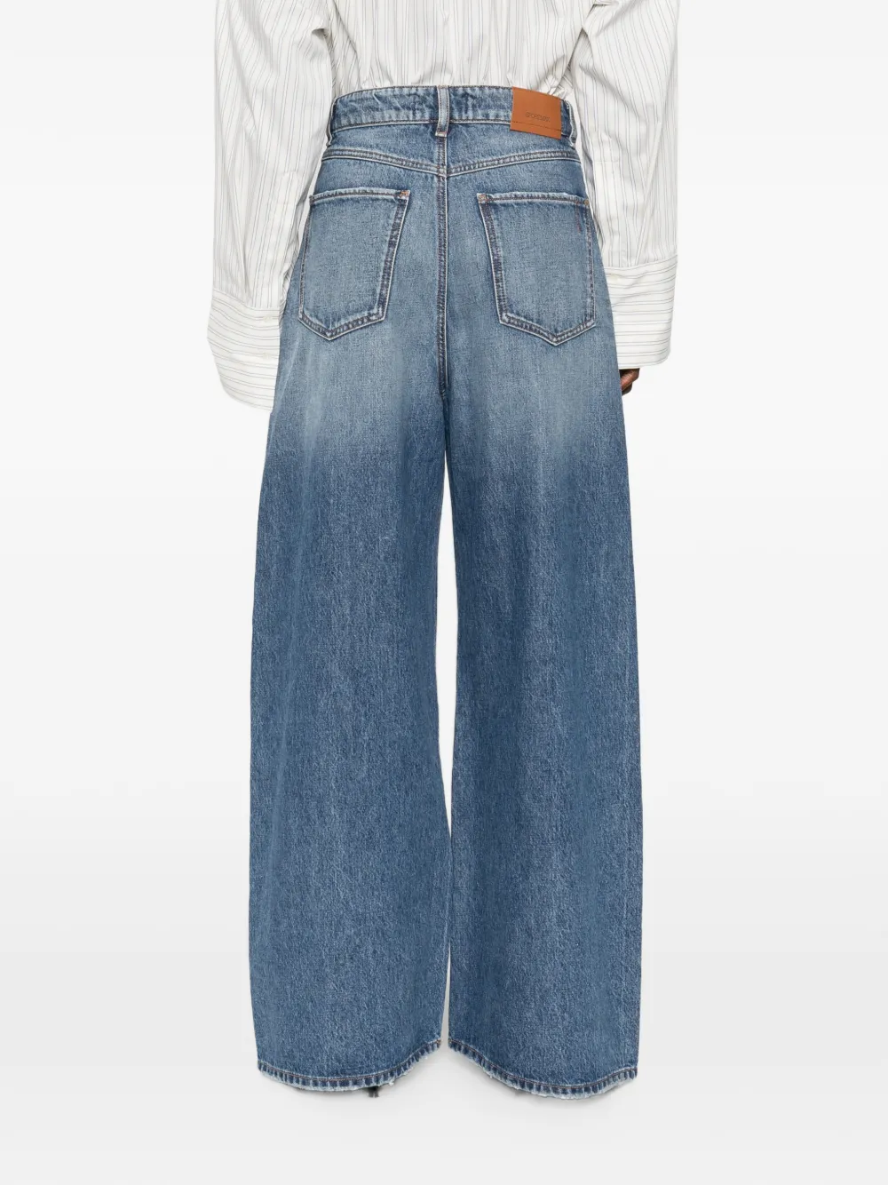 Sportmax Jeans met wijde pijpen Blauw