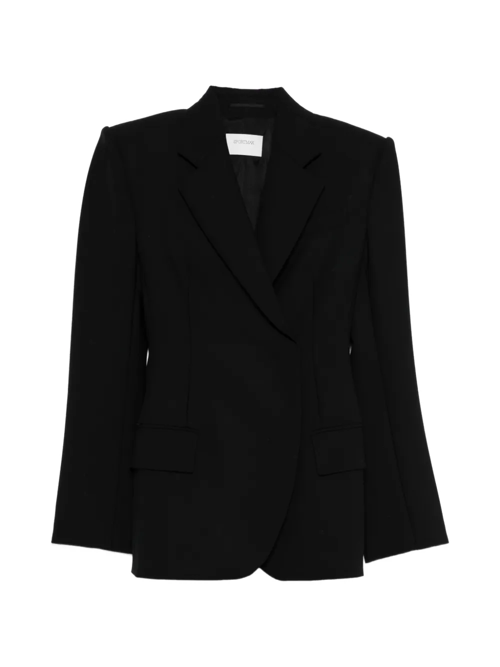 Sportmax boxy lapel suit - Nero
