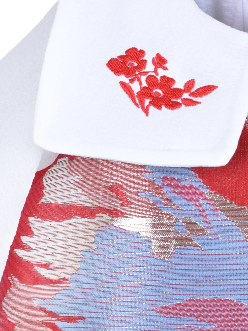 Hucklebones London Shiftjurk met geborduurde bloemen Rood