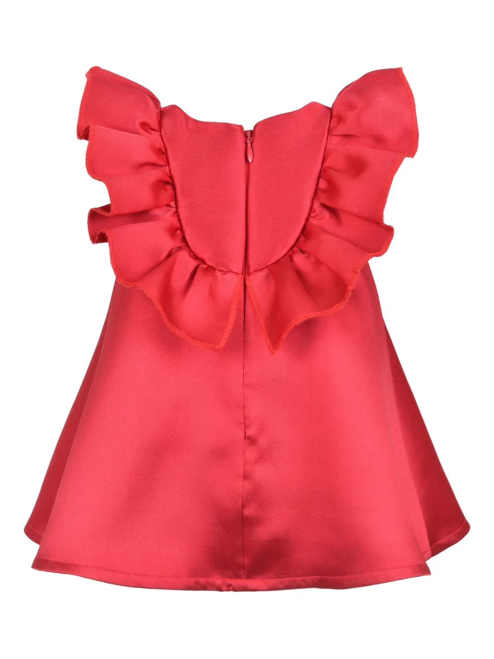 Hucklebones London ruffled trapeze dress - Rood