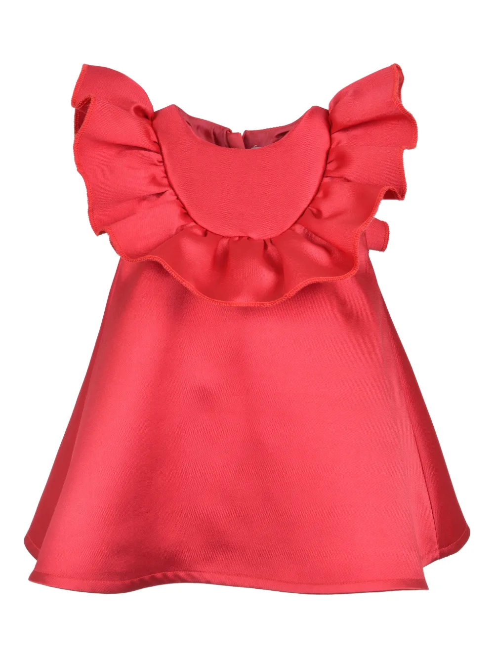 Hucklebones London ruffled trapeze dress - Rosso
