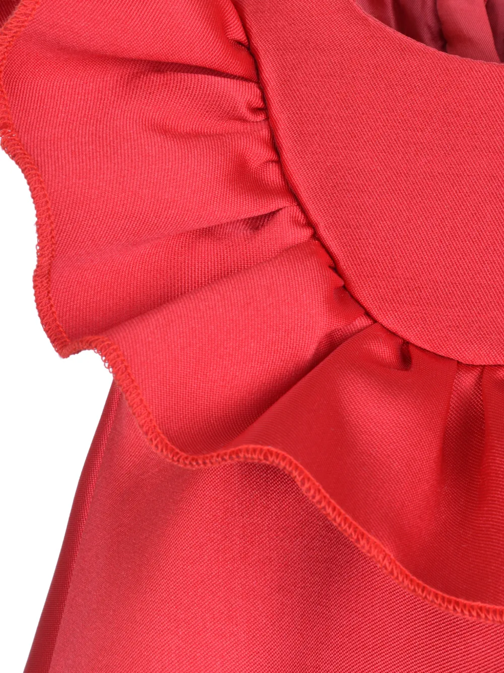 Hucklebones London Jurk met ruches Rood
