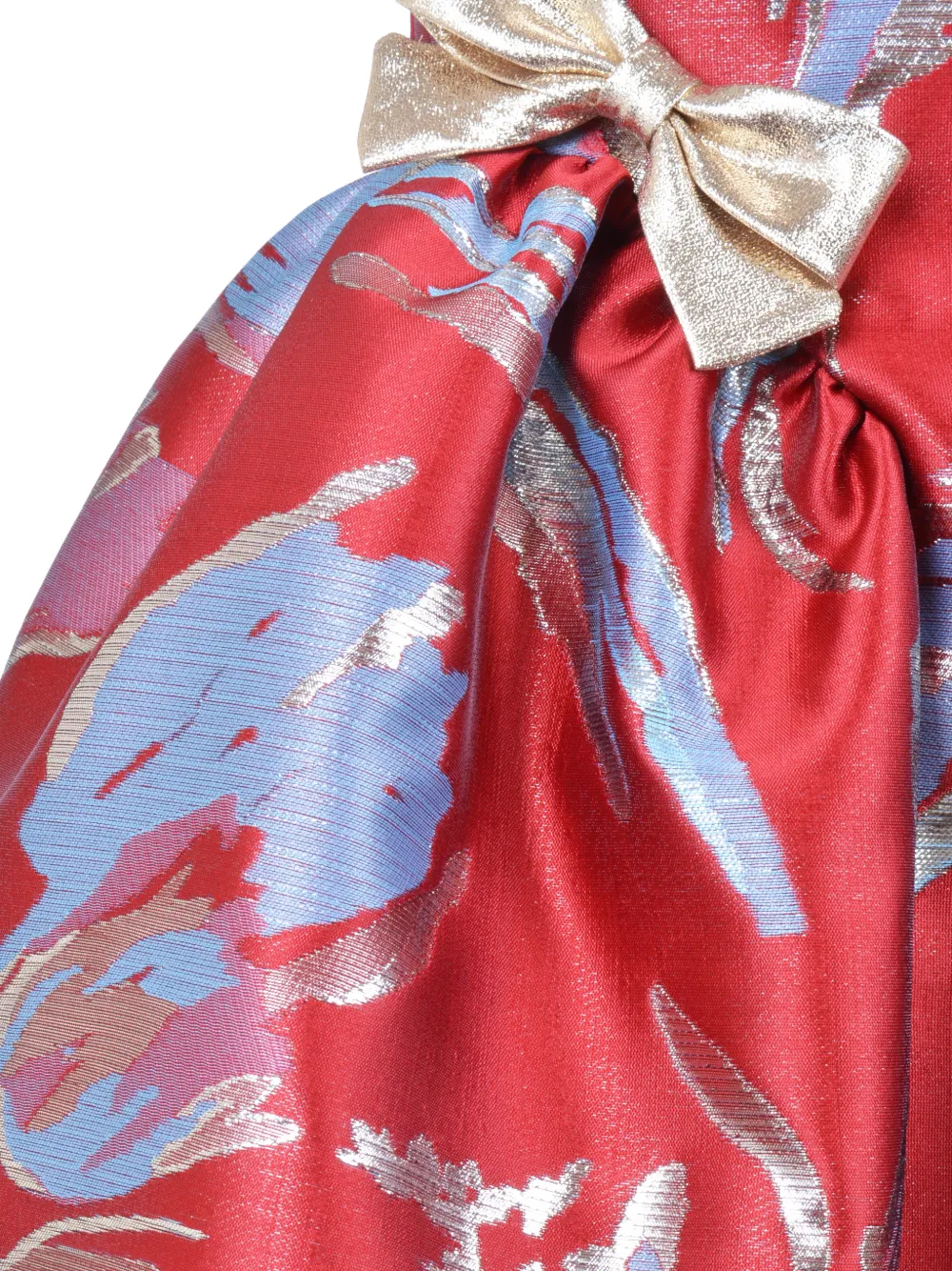 Hucklebones London Jurk met bloemenprint en strikdetail Rood
