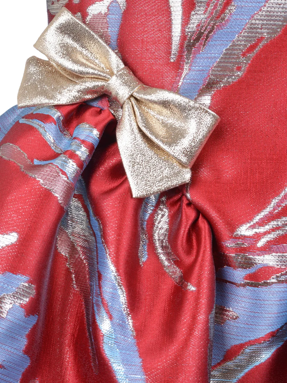 Hucklebones London Jurk met bloemenprint en strikdetail Rood