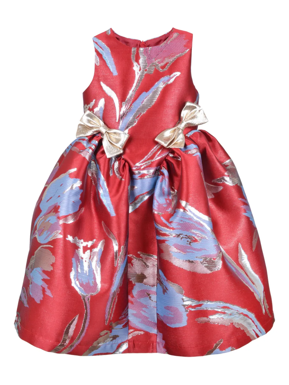 Hucklebones London floral-print bow-detail dress - Rosso
