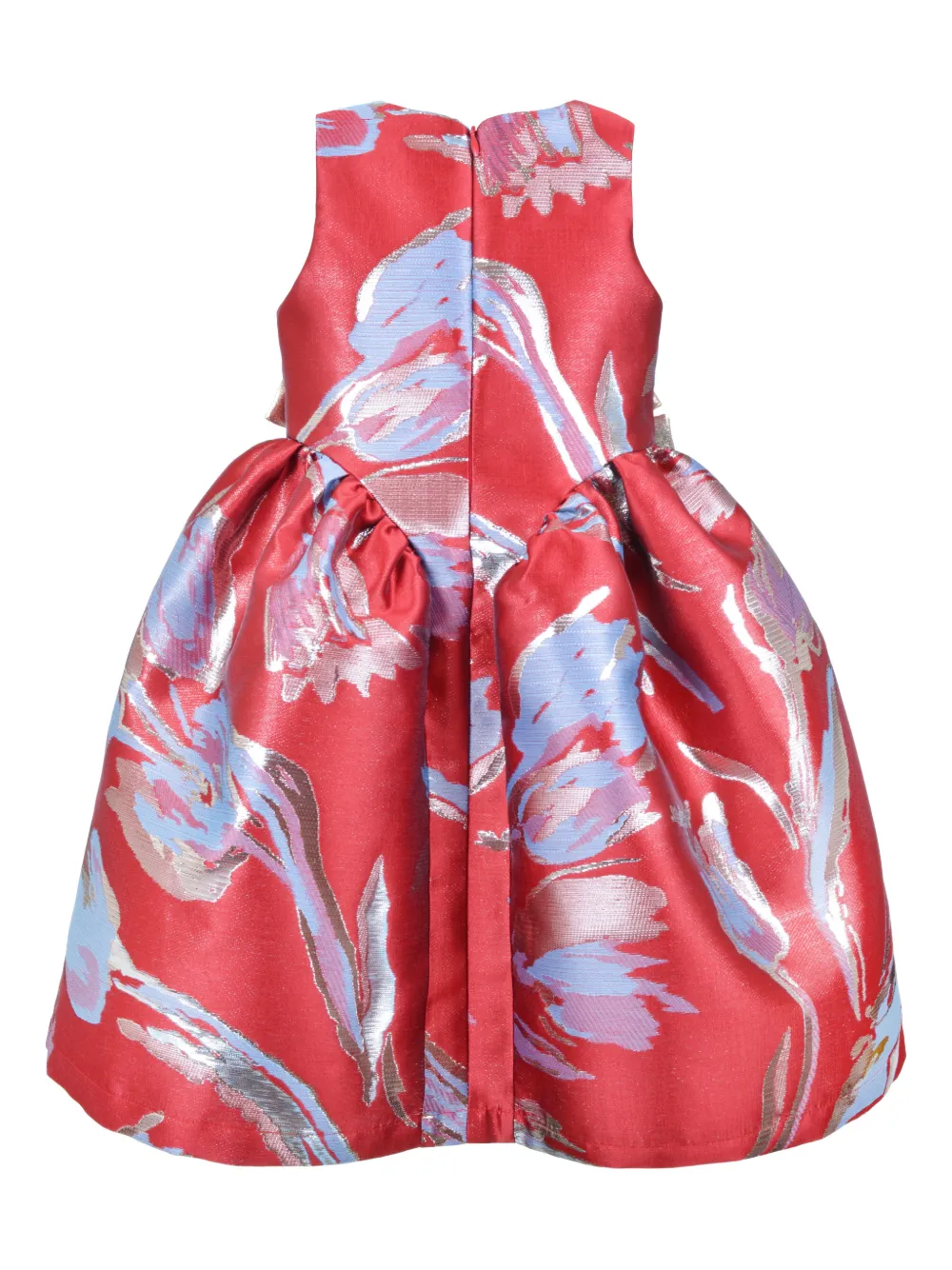  Hucklebones London Floral-print Bow-detail Dress - Red 