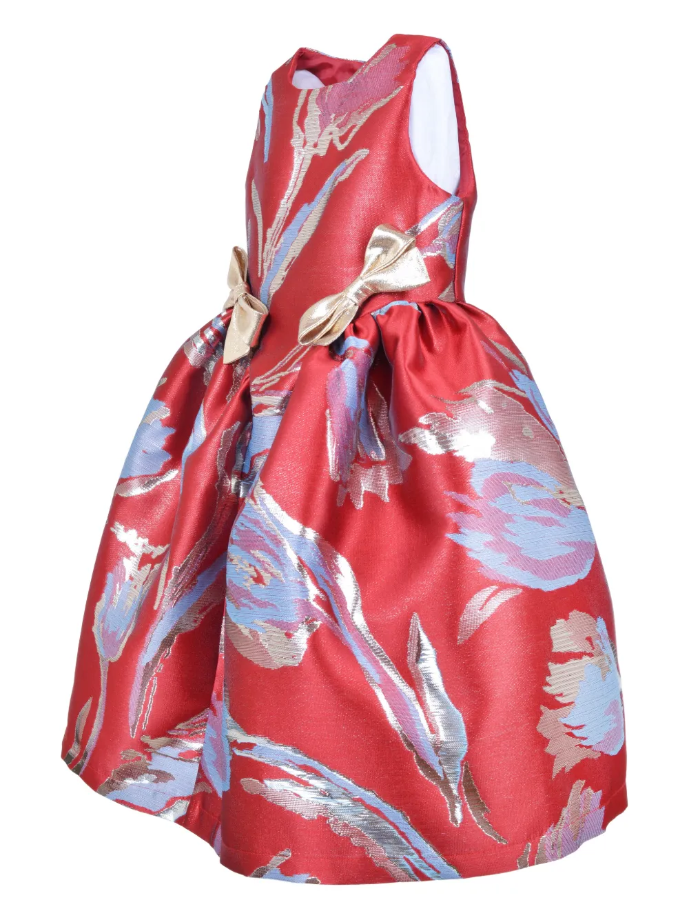  Hucklebones London Floral-print Bow-detail Dress - Red 