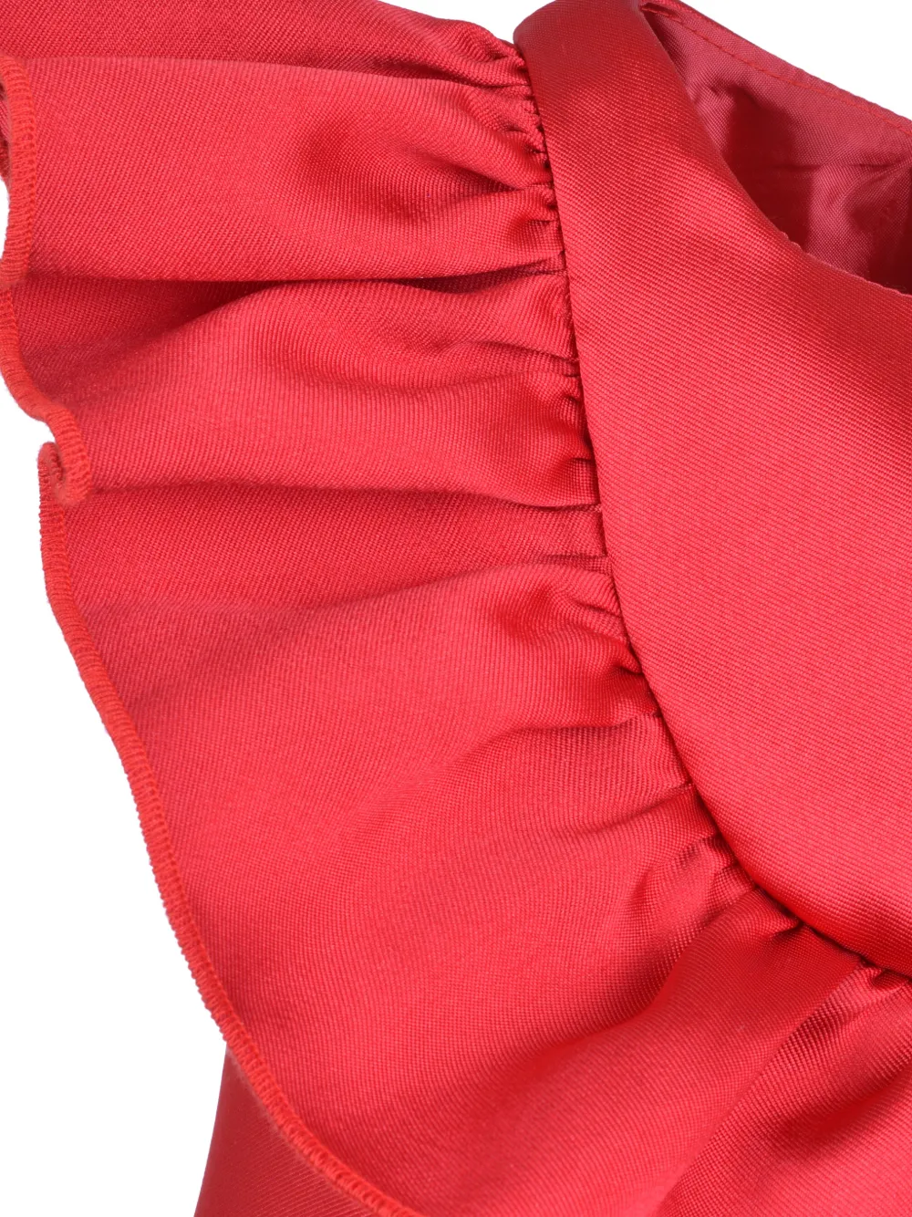 Hucklebones London Trapeze jurk met ruches Rood