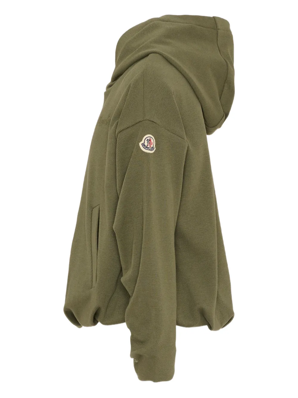 Moncler Enfant Hoodie met borduurwerk Groen