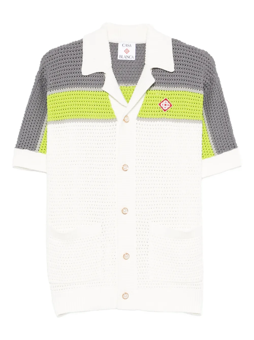 Casablanca short-sleeve button shirt - Weiß