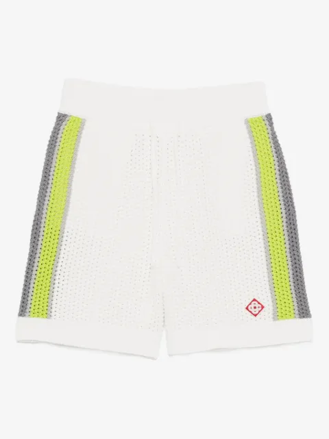 Casablanca striped crochet shorts