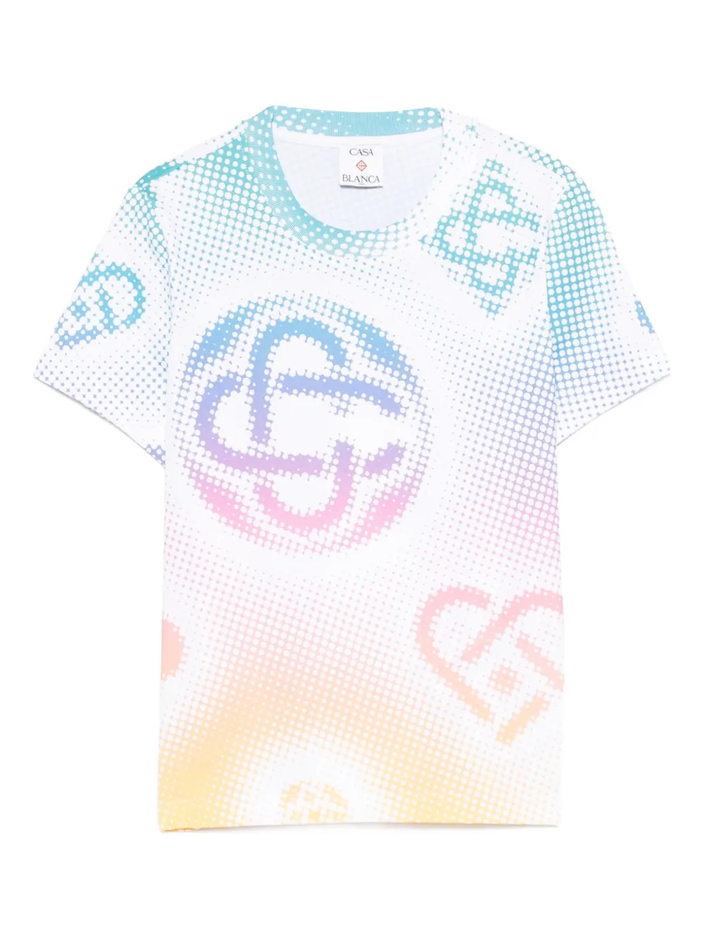 Casablanca Halftone-logo T-shirt - Bianco