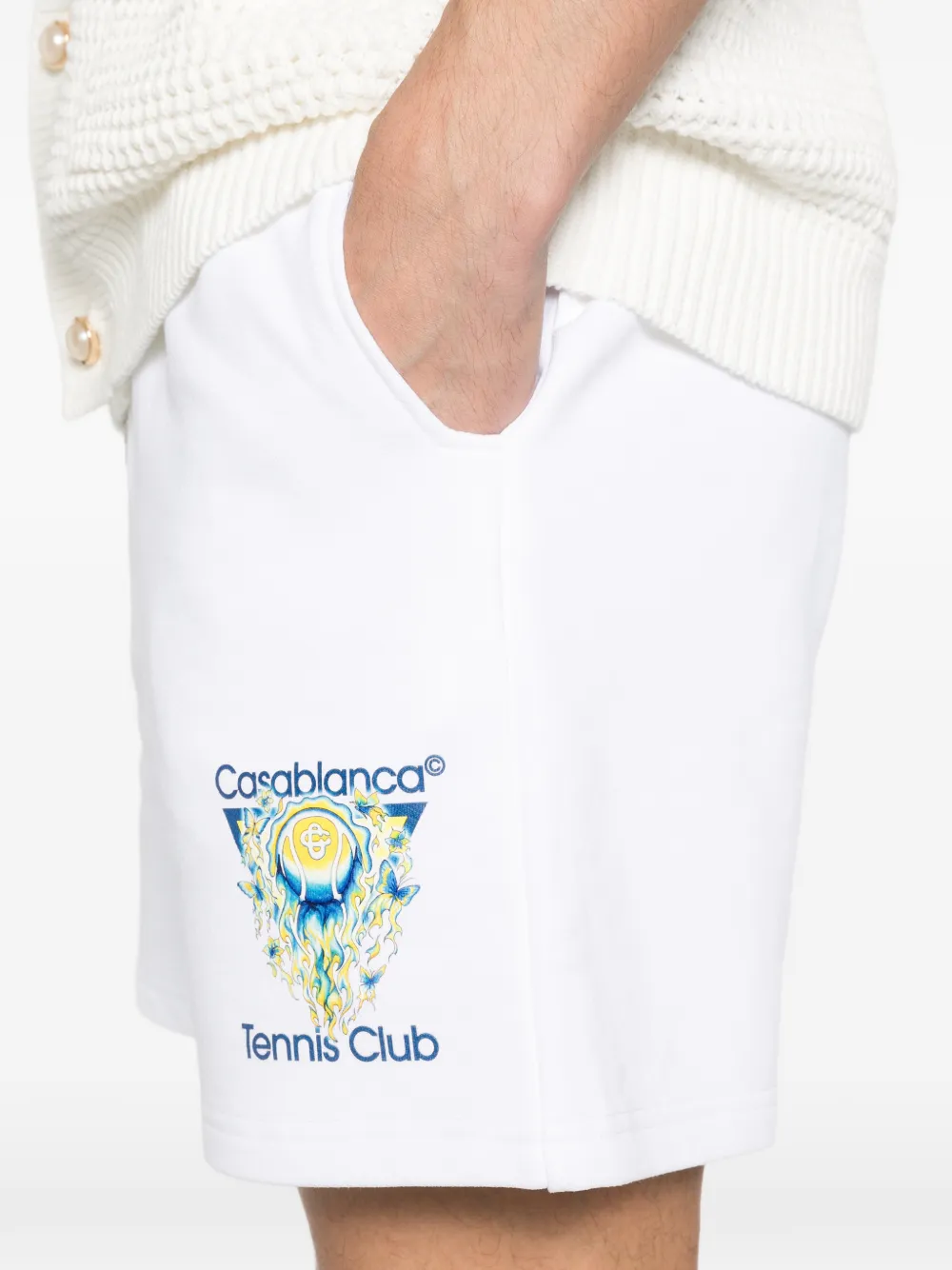 Casablanca Tennis Club Icon shorts Wit