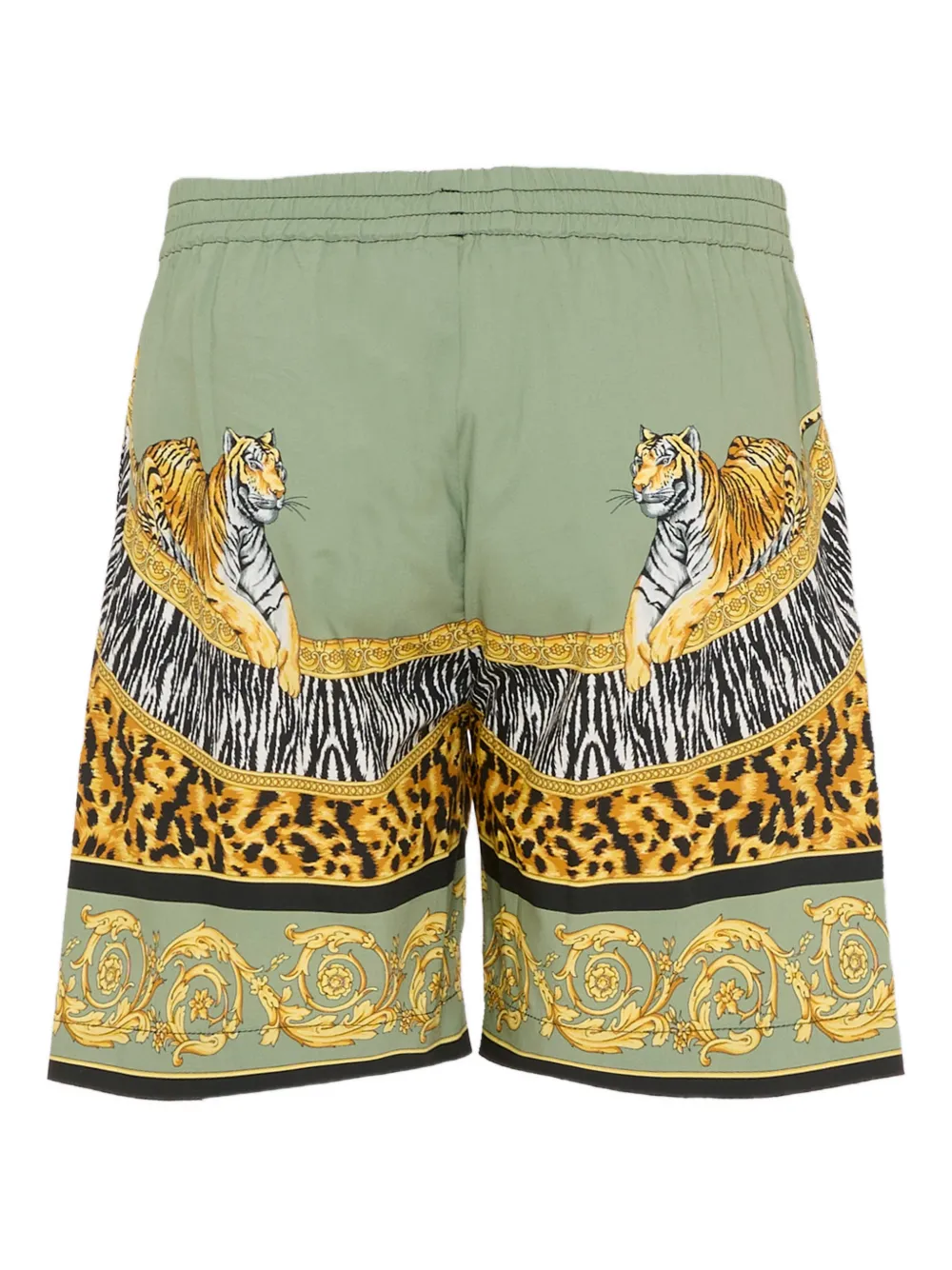 Versace Kids Shorts met tijgerprint Groen