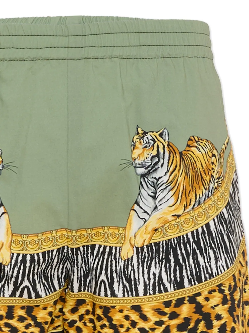 Versace Kids Shorts met tijgerprint Groen