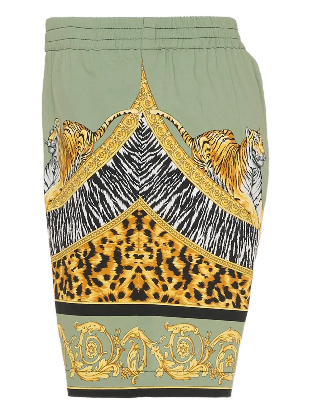 Versace Kids Shorts met tijgerprint Groen