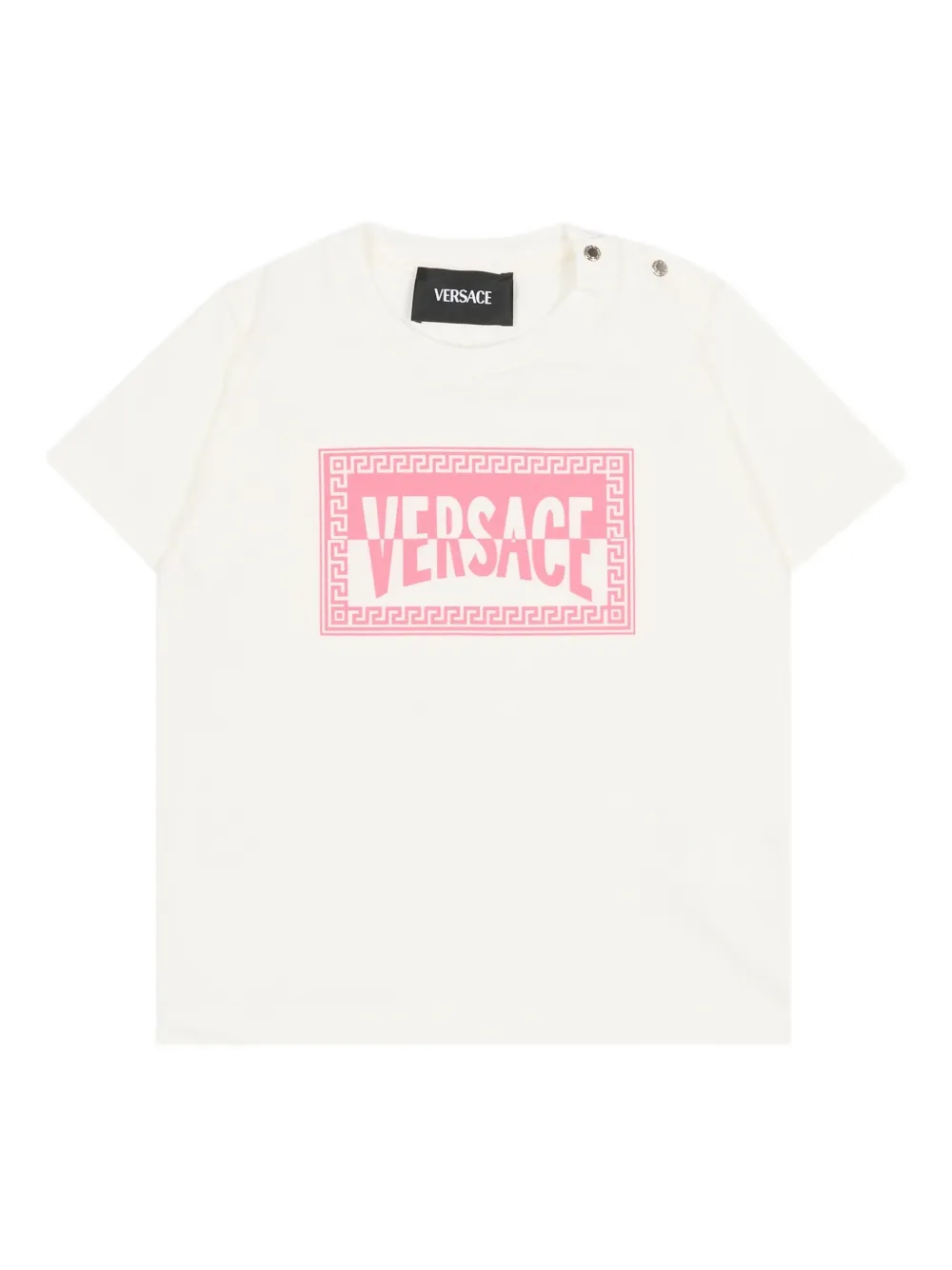 Versace Kids graphic short-sleeve T-shirt - Toni neutri