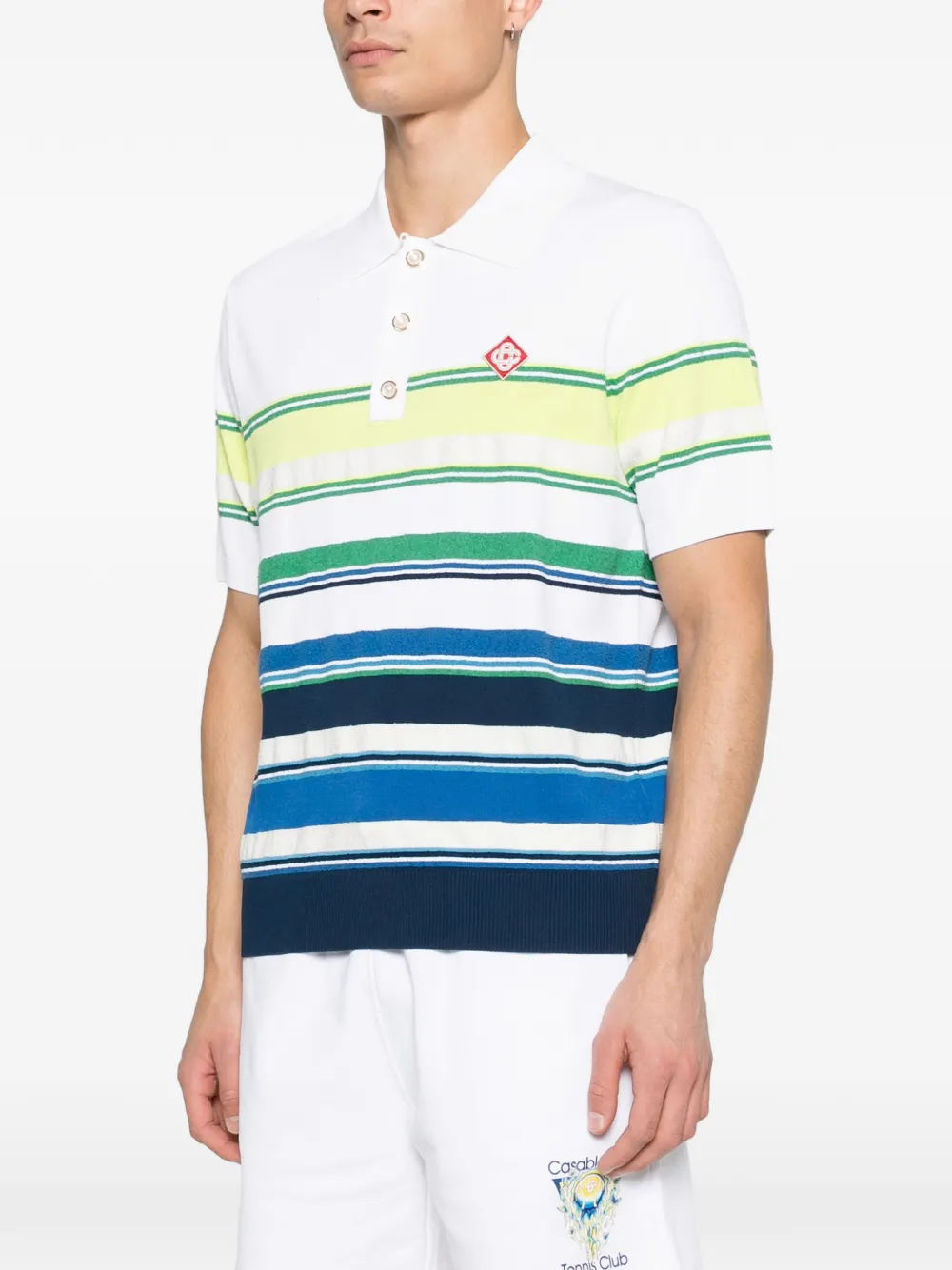 Casablanca Gestreept poloshirt Wit