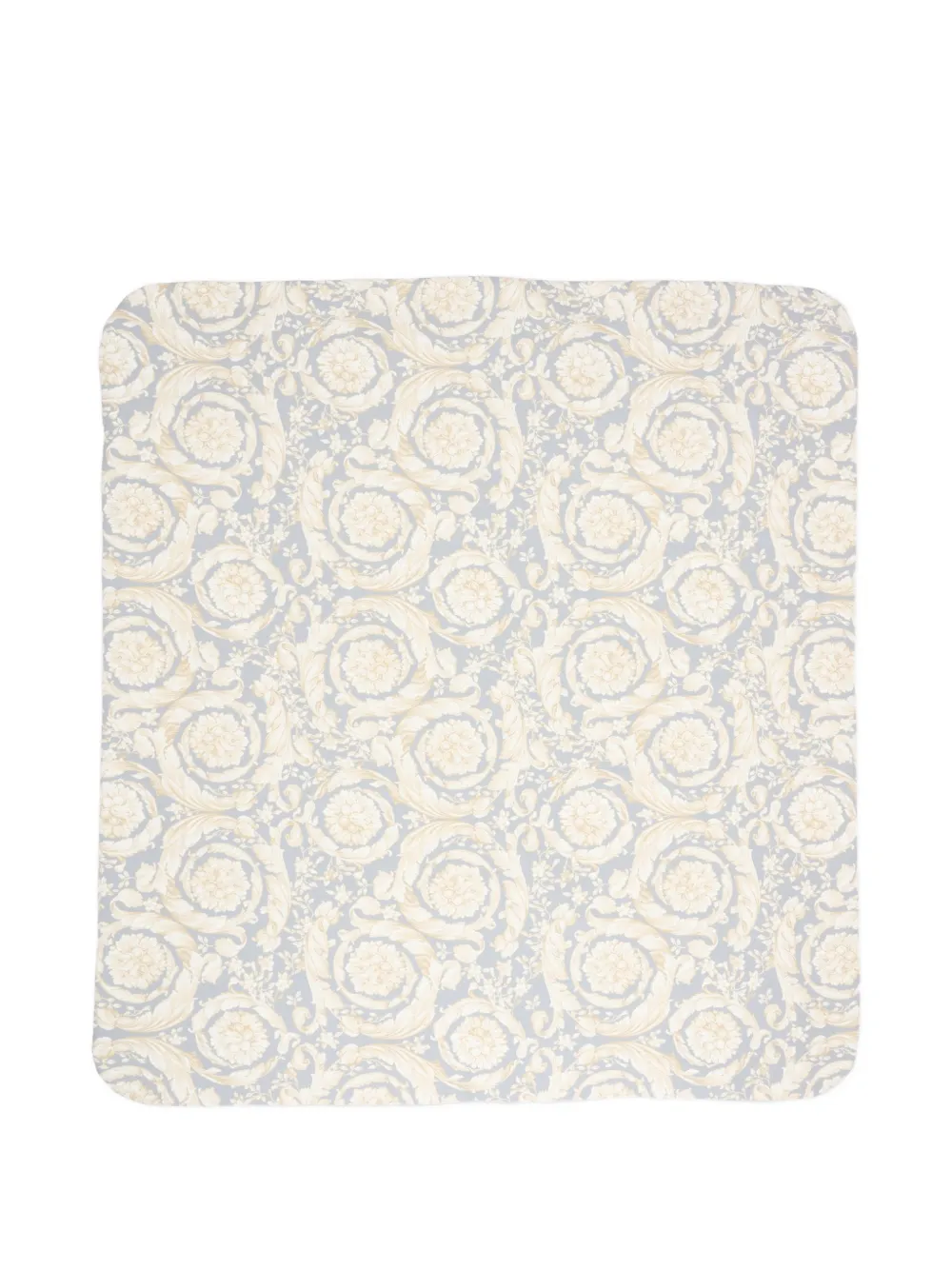 Versace Kids floral-pattern blanket - Blauw