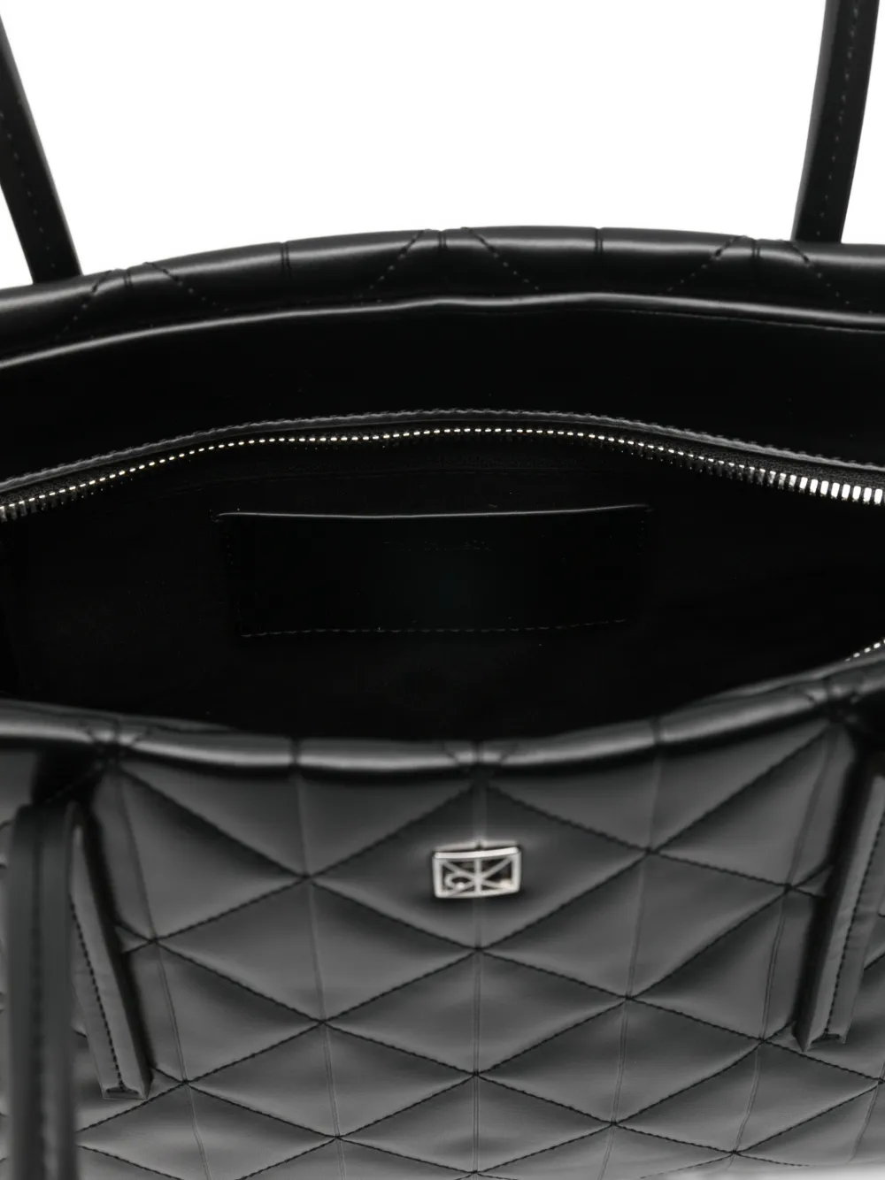 Calvin Klein Shopper met logoplakkaat Zwart