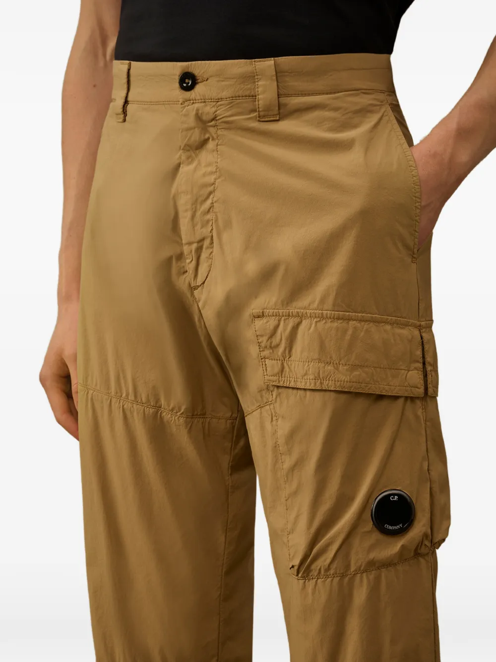 C.P. Company 50 Fili cargo broek met lensdetail Beige