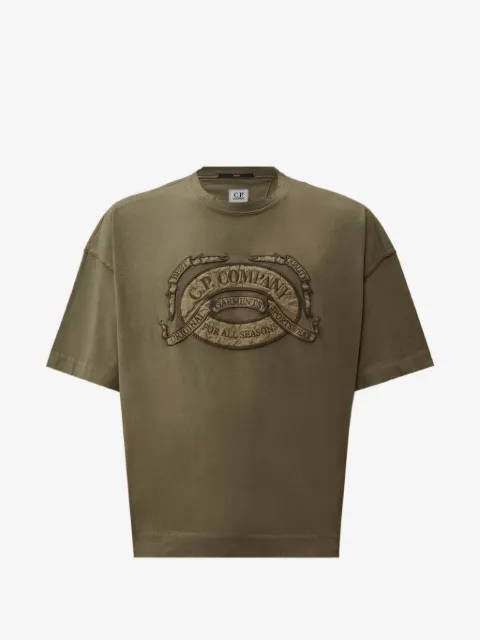 C.P. Company 20/1 kasseformet T-shirt i jersey med korte ærmer og logo