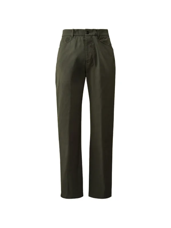 C.P. Company Cotton Gabardine Regular Chino Trousers in Green
