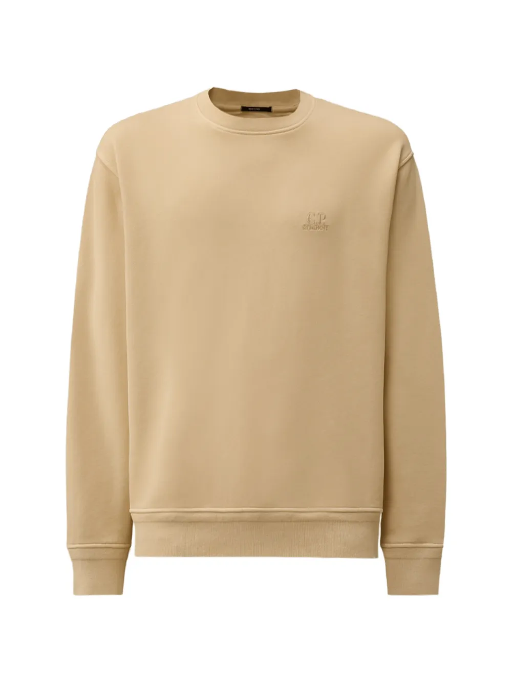 C.P. Company logo-embroidered crewneck cotton sweatshirt - Toni neutri