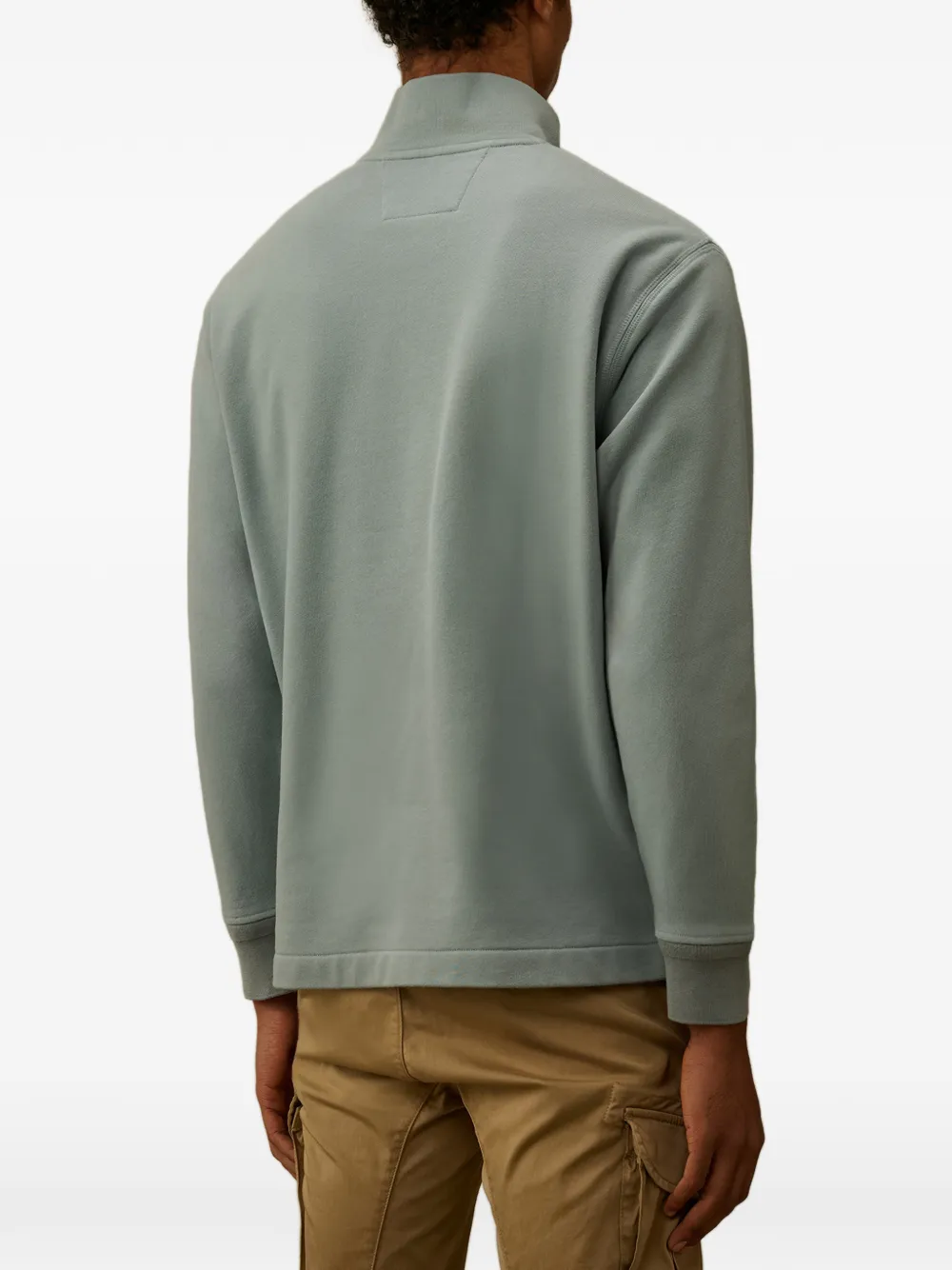 C.P. Company Sweater met ritssluiting en borstzak Groen