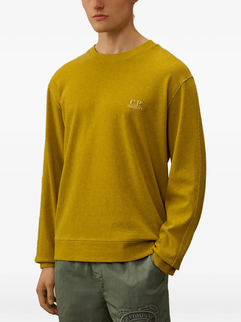 C.P. Company Jersey sweater met ronde hals Geel