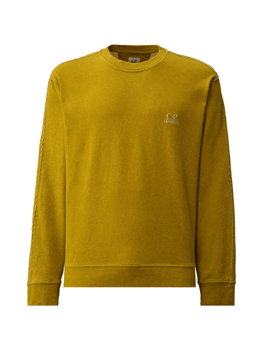 C.P. Company raw-edge logo-embroidered sweater - Gelb