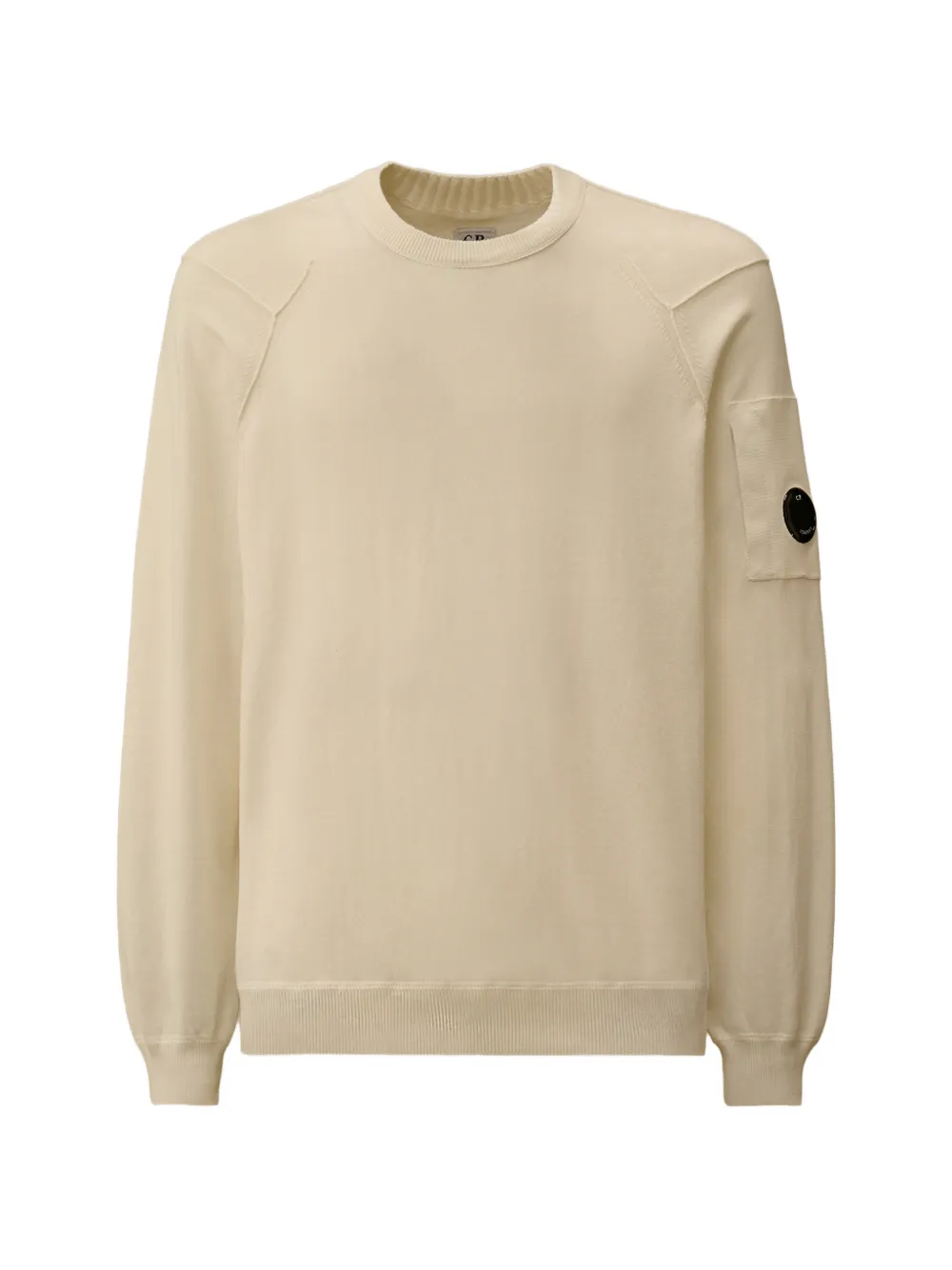 C.P. Company Maglione in cotone con dettaglio Lente - Toni neutri