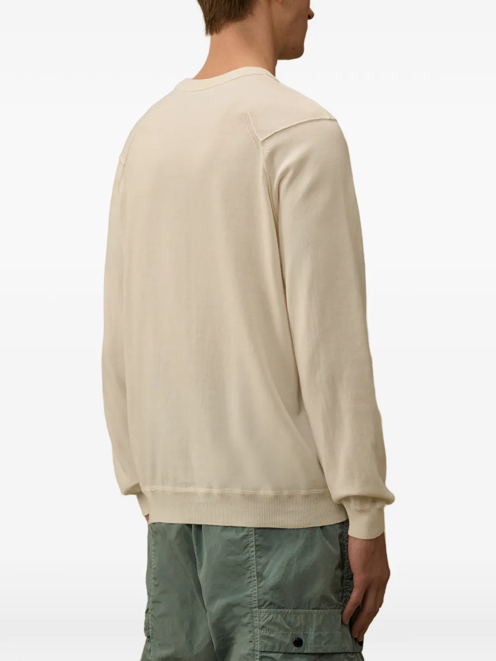 Lens-detail cotton sweater