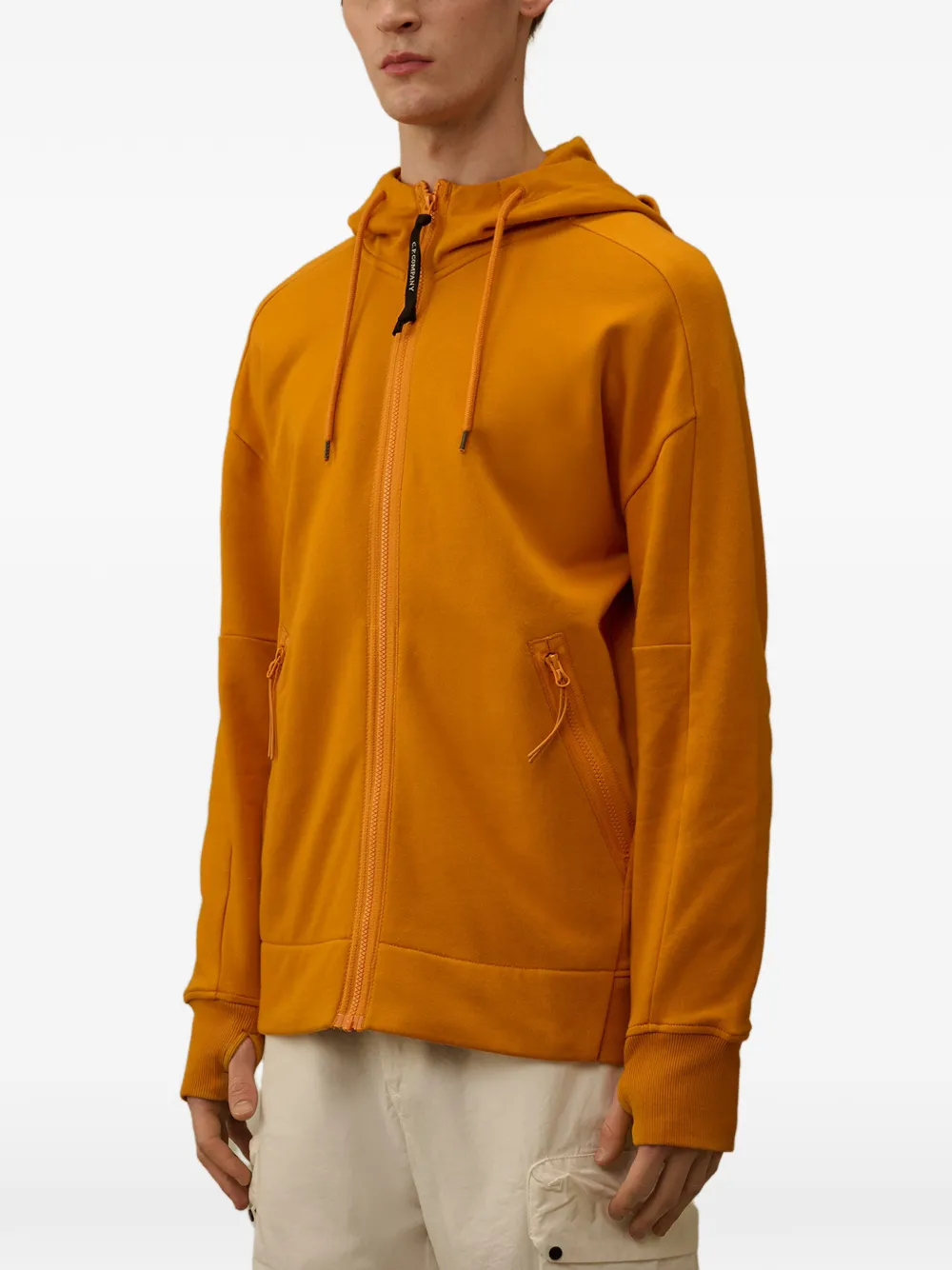 C.P. Company Hoodie met ritssluiting en lange mouwen Oranje