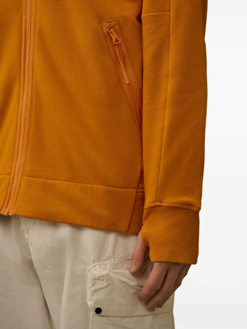 C.P. Company Hoodie met ritssluiting en lange mouwen Oranje