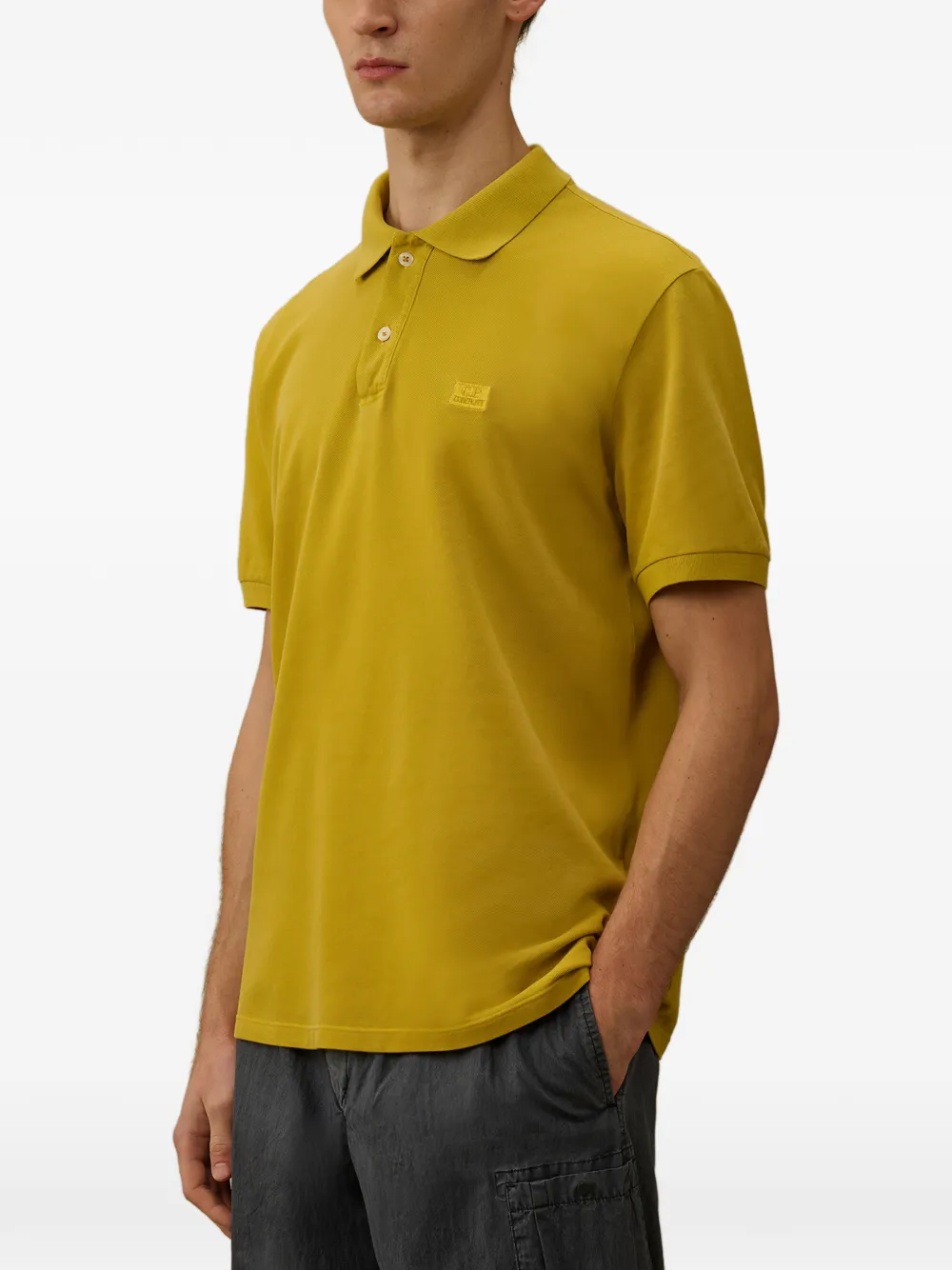 C.P. Company 24 1 piquet poloshirt met korte mouwen Geel