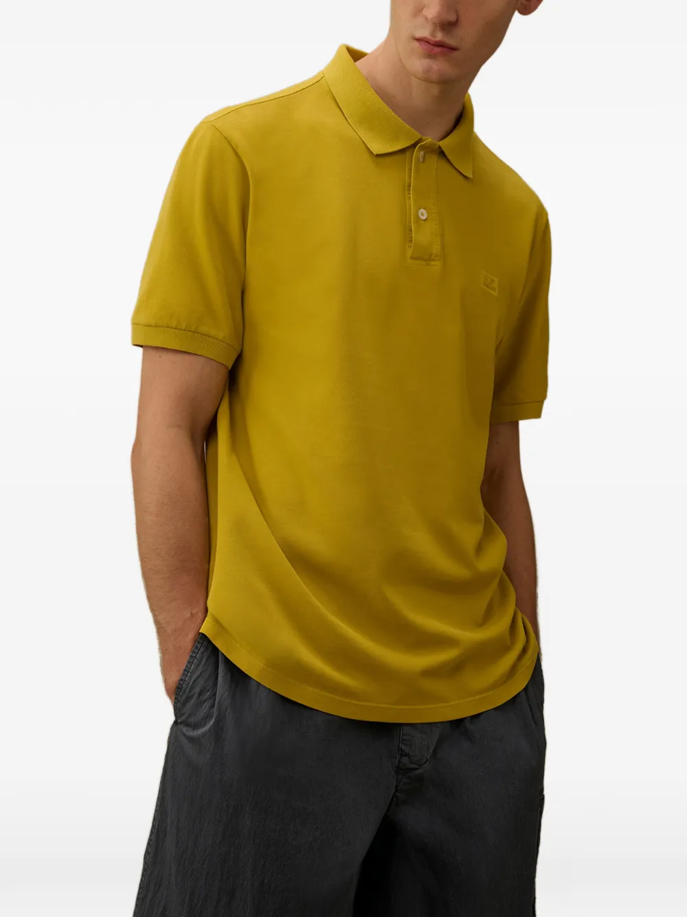 C.P. Company 24 1 piquet poloshirt met korte mouwen Geel