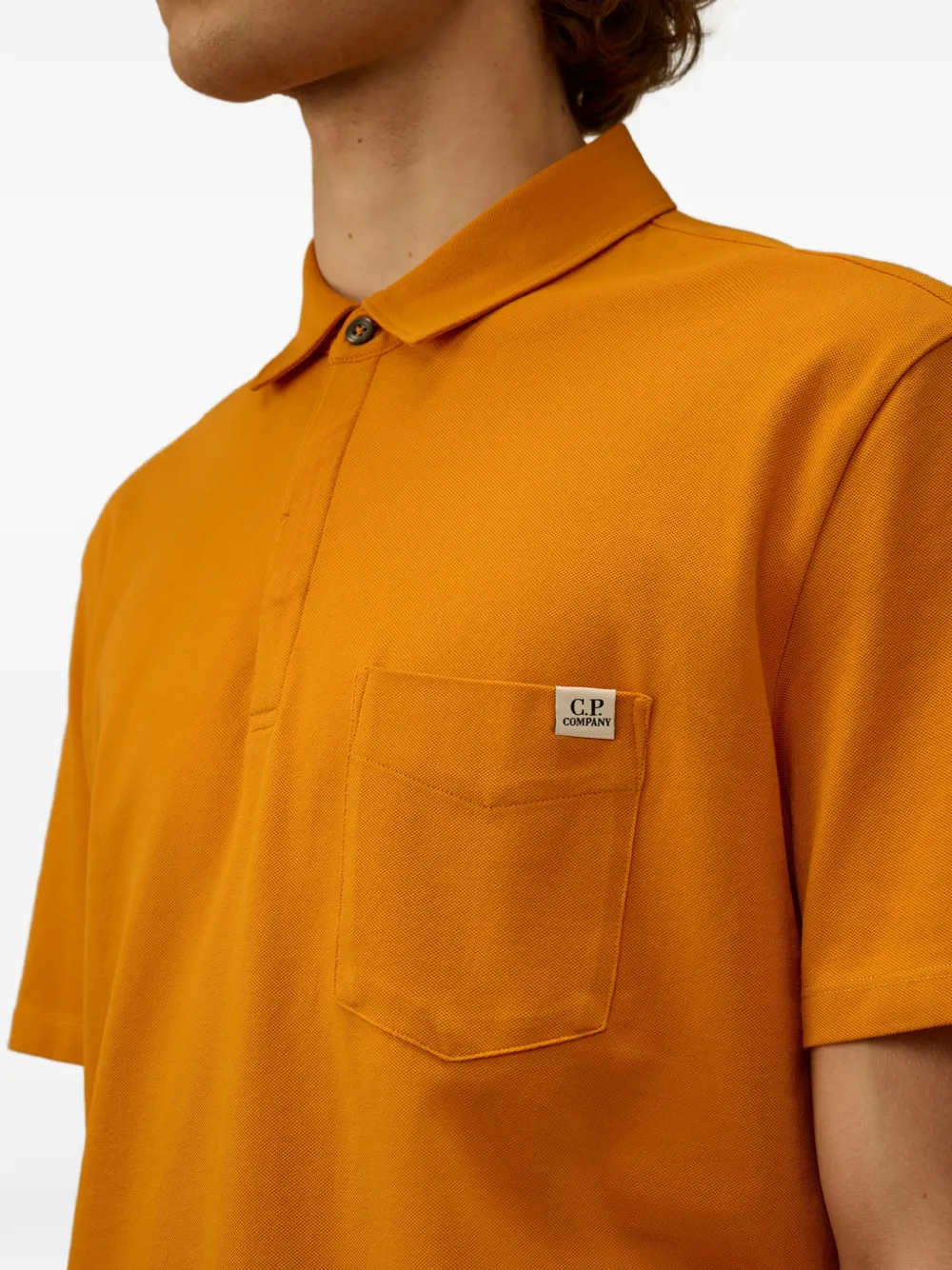C.P. Company Poloshirt met borstzak Oranje