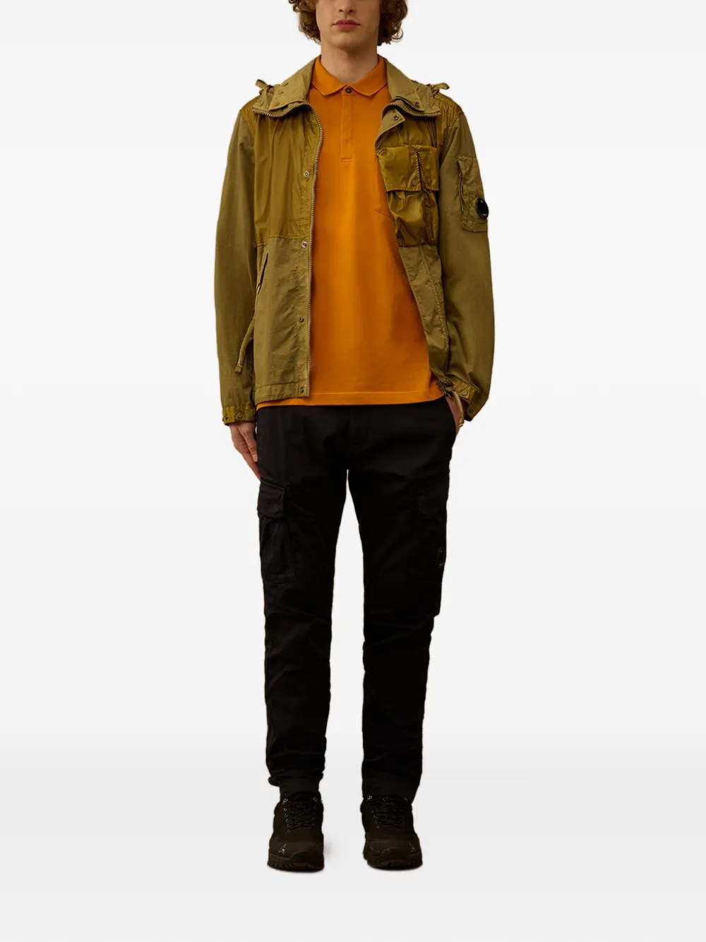 C.P. Company Poloshirt met borstzak Oranje