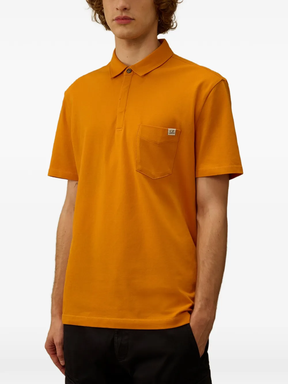 C.P. Company Poloshirt met borstzak Oranje