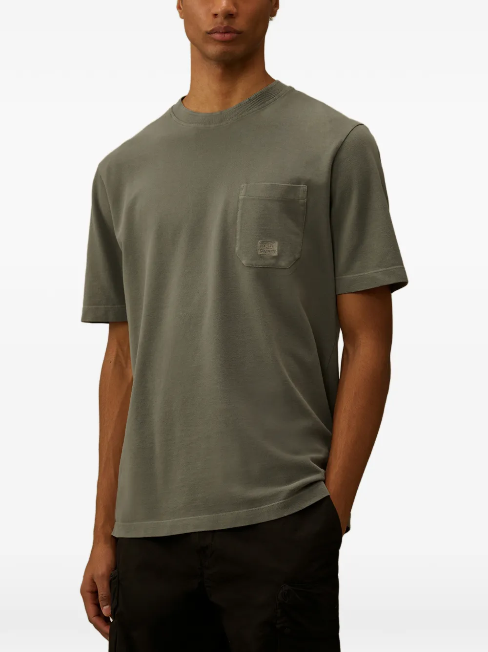 C.P. Company T-shirt met ronde hals en zak Grijs