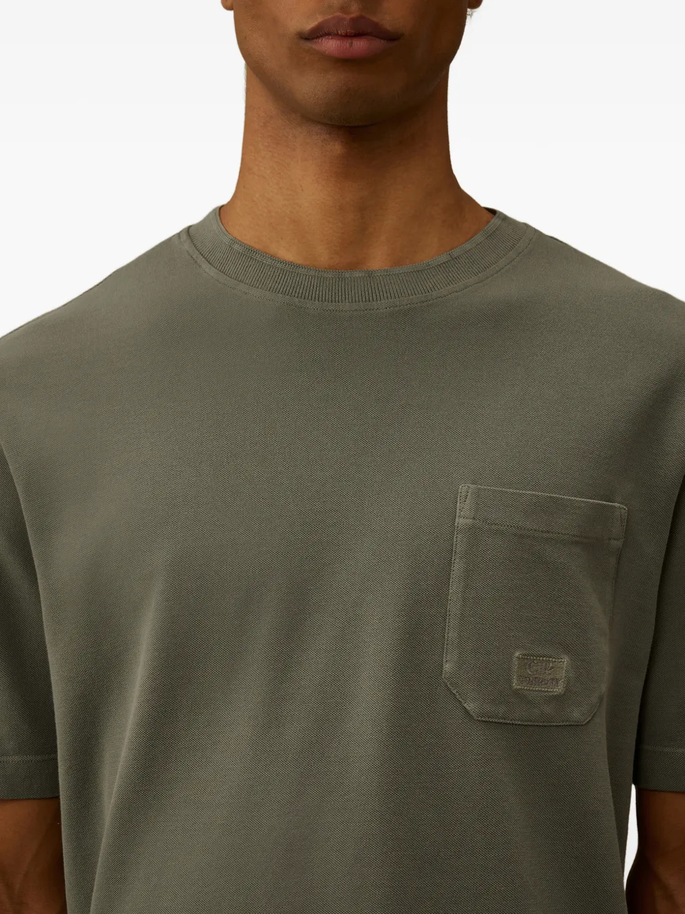 C.P. Company T-shirt met ronde hals en zak Grijs