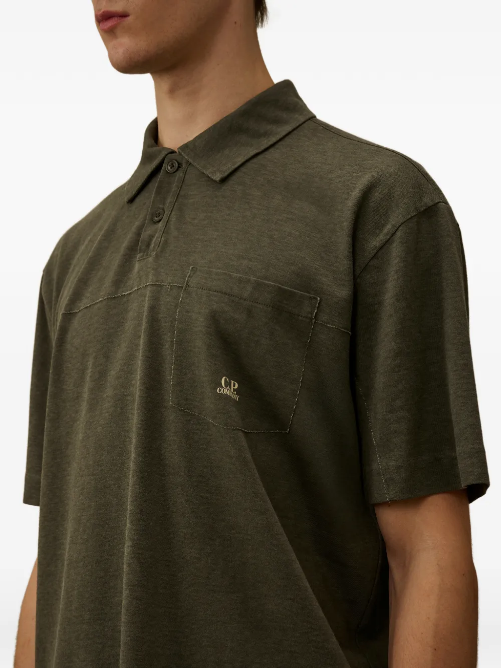 C.P. Company Poloshirt met borstzak Groen
