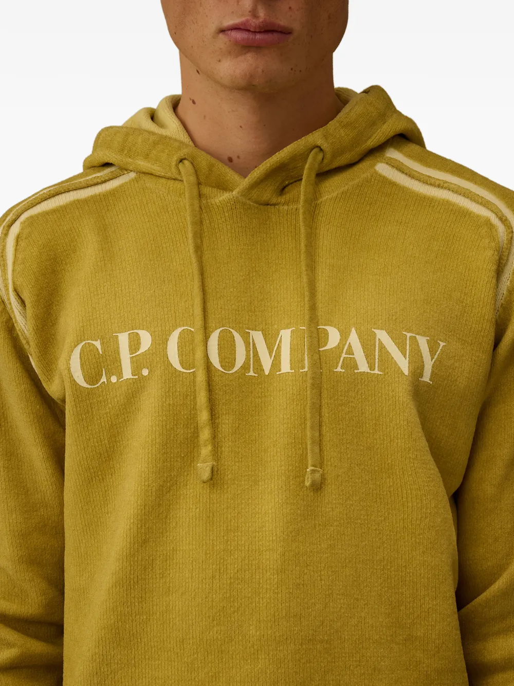 C.P. Company Hoodie met verstelbaar trekkoord Geel