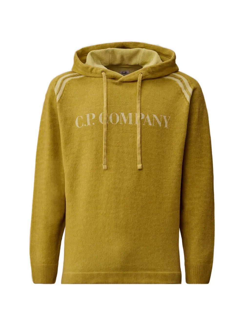 C.P. Company Chenille katoenen-trui met capuchon en dubbel geverfd effect Geel