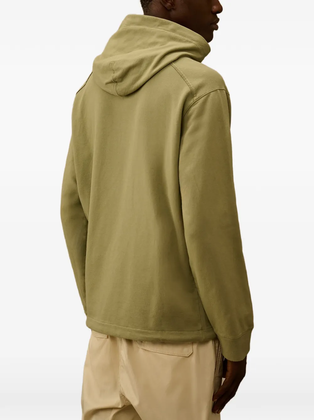 C.P. Company Hoodie met halve rits Groen